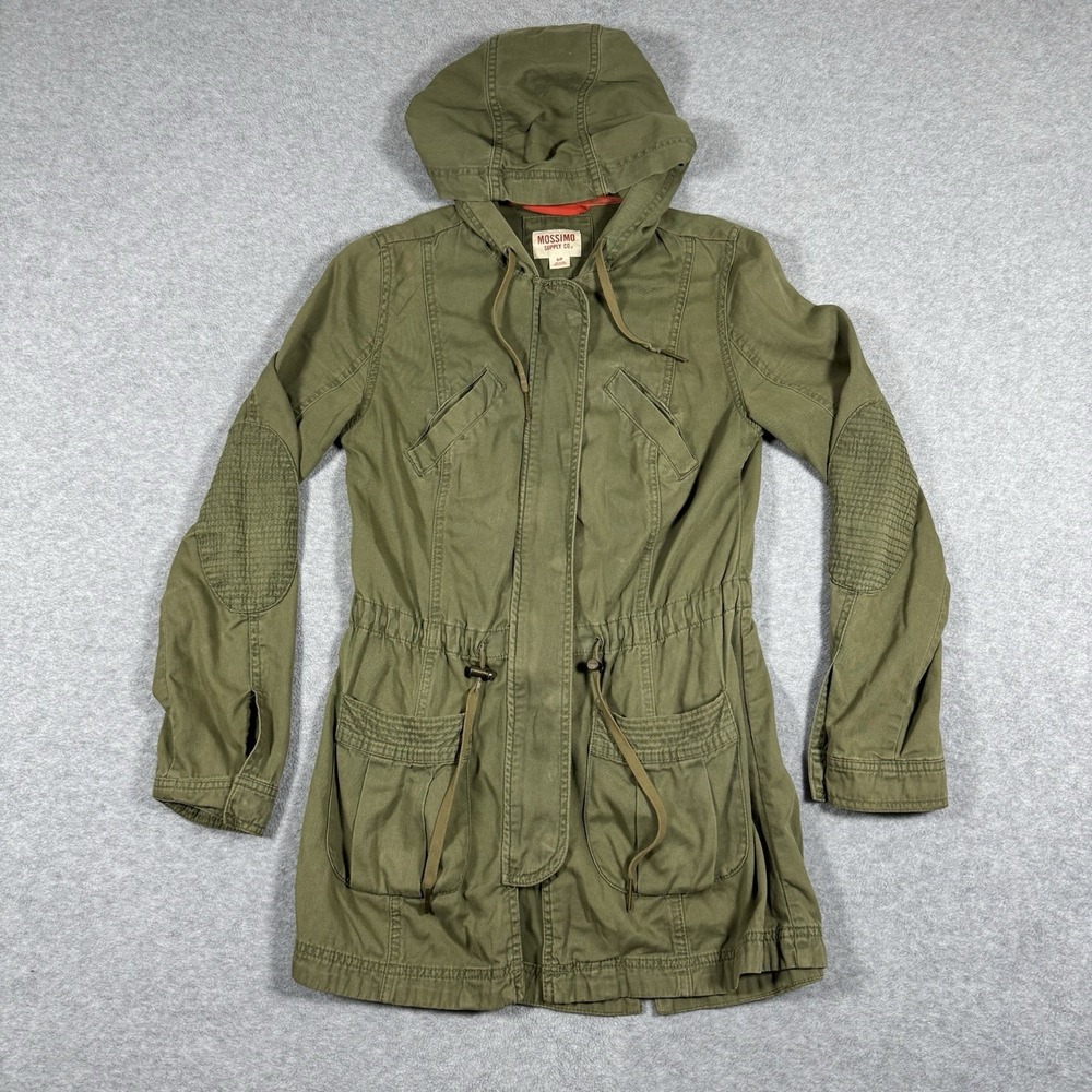 Mossimo Supply Co Women's Utility Parka Jacket SP Olive Green Hooded Military
